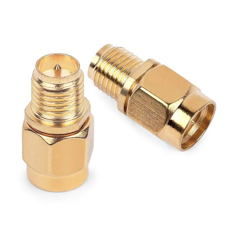 TengKo SMA Male Plug to RP-SMA Female RF Straight Connector Gold Plating Adapter for Wi-Fi Antenna Repeaters Radio Signal Extension Cable (4 Pack - Image 2